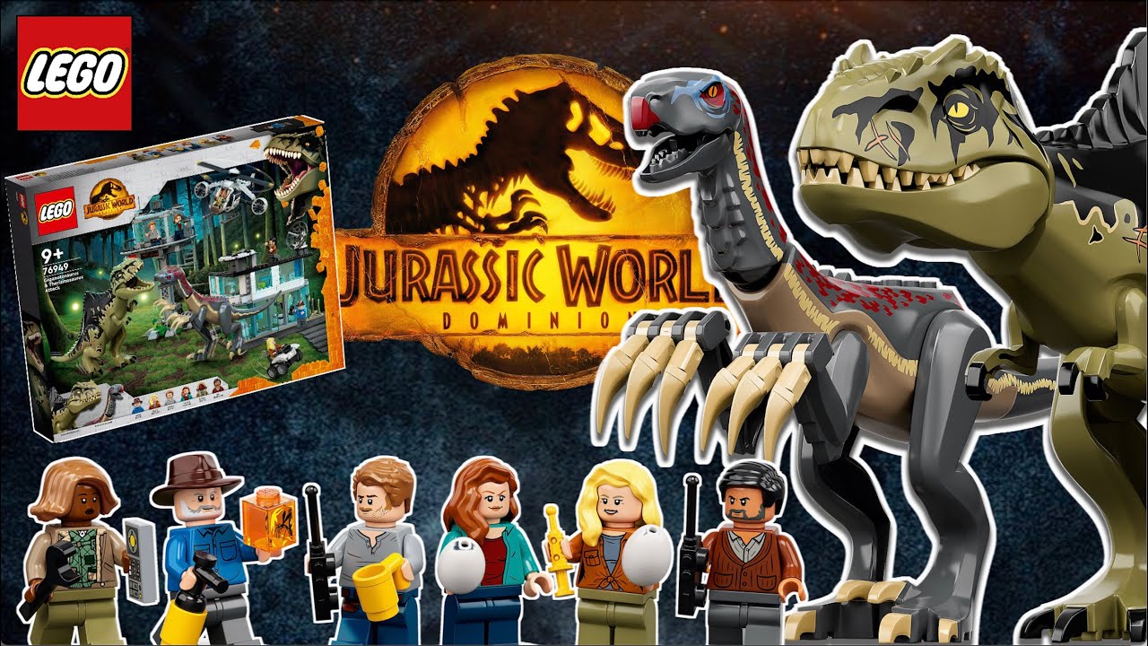 Set de LEGO del GIGANOTOSAURUS y THERIZINOSAURUS de Jurassic World DOMINION  - YouTube