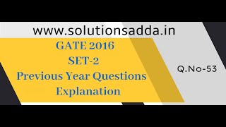 EM | Graph Theory | CS GATE PYQs | GATE 2016 Set-2 Solutions | Solutions Adda | Q53 | GATE 2022