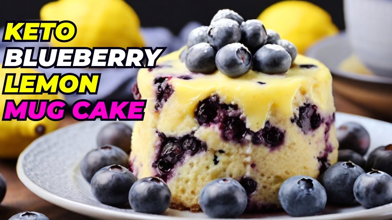 Keto Blueberry Lemon Mug Cake Quick & Easy LowCarb Dessert YouTube