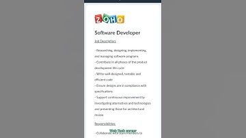 Zoho Hiring Software Developer Freshers | #shorts #zoho