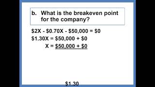 CH 06 CVP Analysis Problem 1