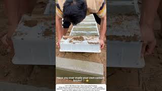 Making Concrete Bricks – Pouring Mortar and Demolding the Finished Block 🧱