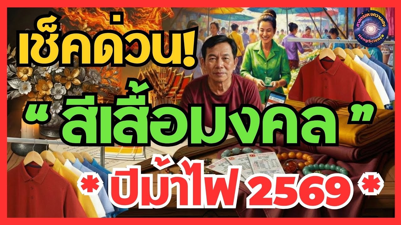 เช็คด่วน! สีเสื้อมงคลปีม้าไฟ 2569 เปลี่ยนตารางใหม่ทันที ถ้าไม่อยากดวงพัง!