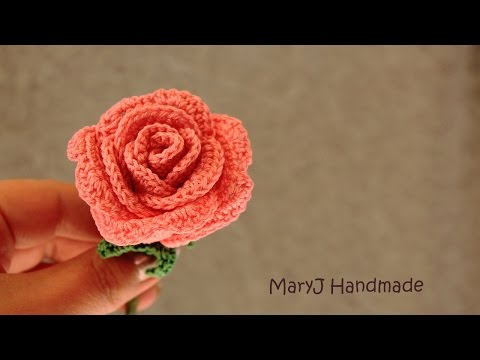 Tutorial: how to crochet a rose | in English