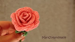 Tutorial: how to crochet a rose | in English