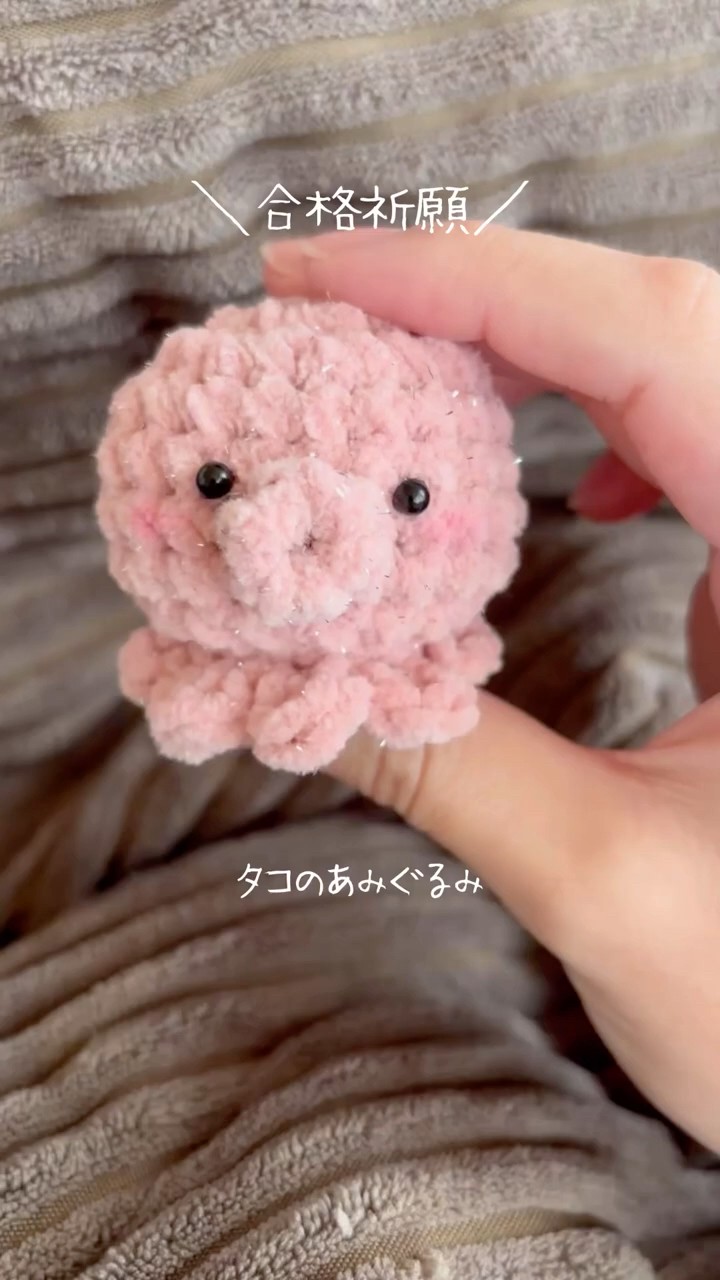 合格祈願✨️タコのあみぐるみ🐙 #かぎ針編み #crochet - YouTube