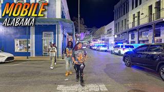 Mobile Alabama After Dark Streets Lights and Atmosphere