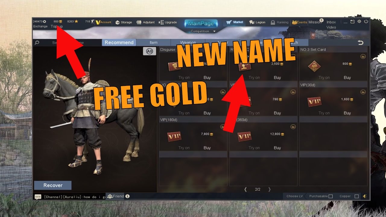 How change your name and free gold in Tiger Knight