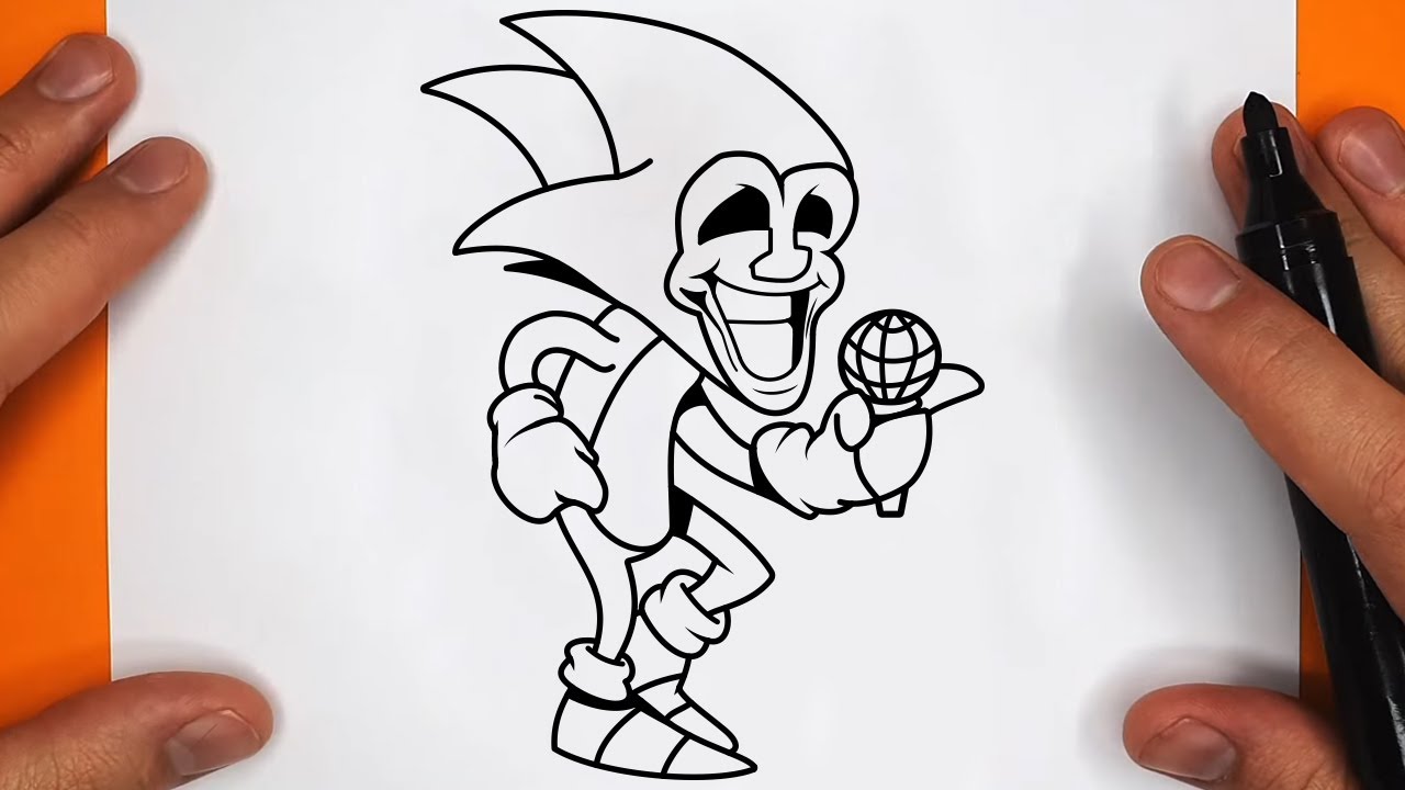 Como Dibujar La Cara De Majin Sonic Exe Friday Night Funkin Fnf | The