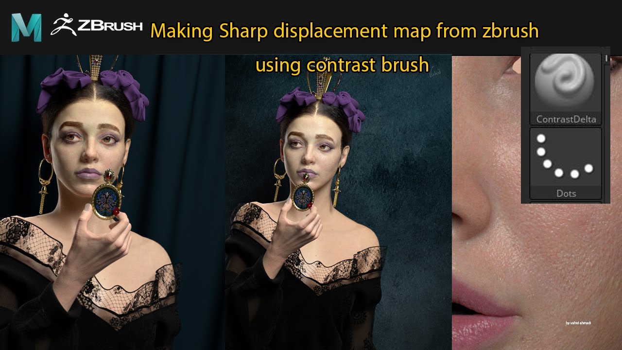 how to import displacement map into zbrush