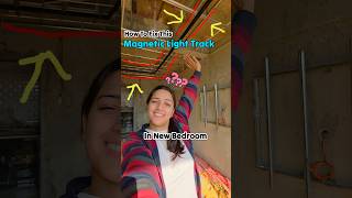 Magnetic Light Track In Our New Bedroom🤩 #minivlog #trending #viral #shortvideo #shortsfeed #shorts