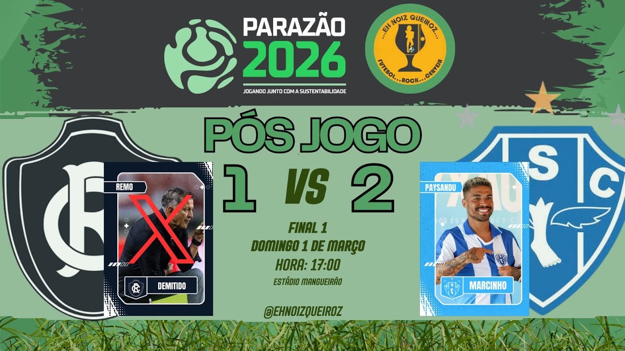 REMO 1 X 2 PAYSANDU | PAÃO VENCEU, MERECIDAMENTE | OSÓRIO CAIU