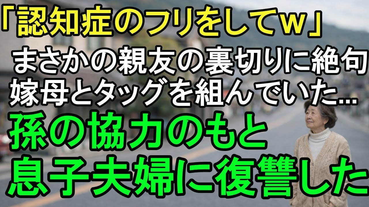 「認知症のフリをしてｗｗ」まさかの嫁母が親友と協力して私を騙していた。孫の協力のもと息子夫婦に復讐した結果。