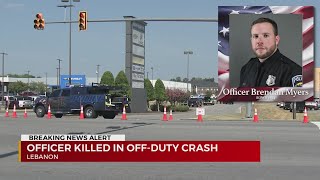 Officer killed in off-duty crash in Lebanon