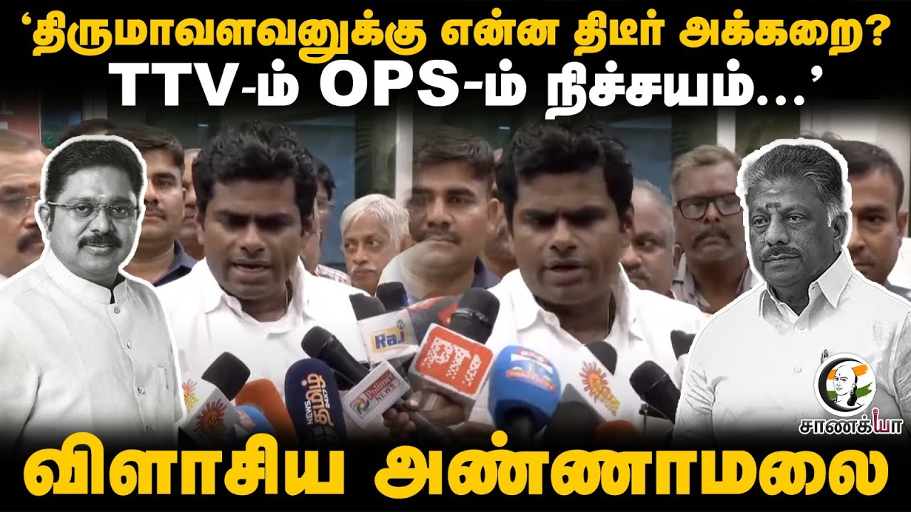 'திருமாவளவனு-க்கு என்ன திடீர் அக்கறை? TTV-ம் OPS-ம் நிச்சயம்...’ விளாசிய Annamalai | BJP | TN