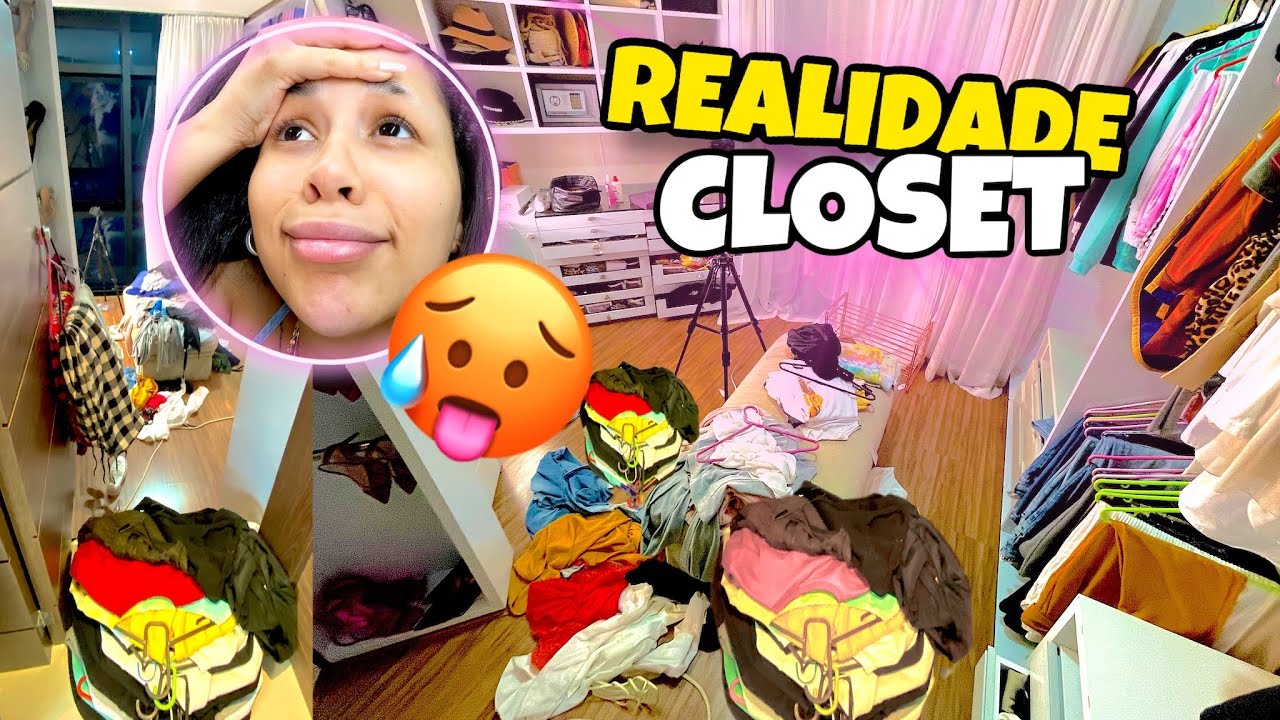 FIZ A MAIOR FAXINA no meu CLOSET 😱