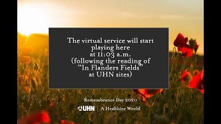 UHN Remembrance Day Ceremony 2020