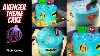 Avenger Theme Cake| Avenger Toppers For Cake| how to make superhero cake |birthday cake ~Made Easier