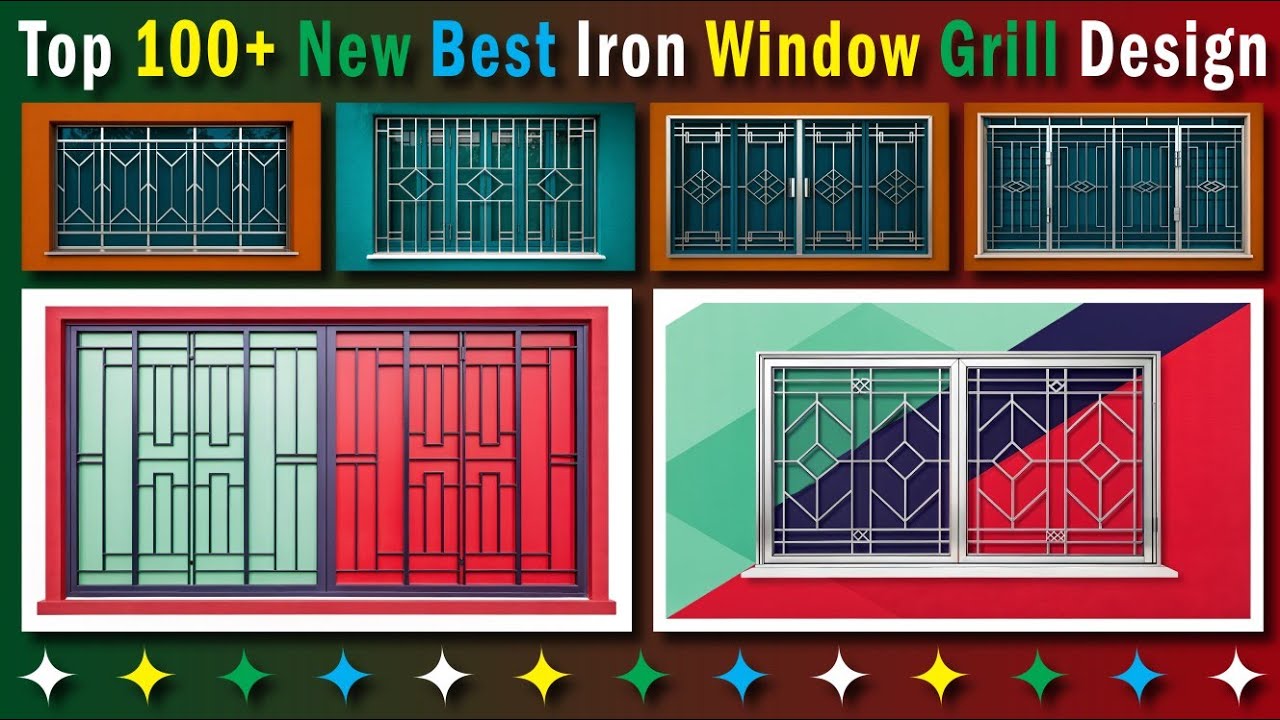 Ghorer janala grill design | Latest 100+ Steel Modern Window Grill ...