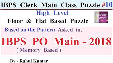 High Level Puzzle Asked in IBPS PO Main 2018 // Memory Based