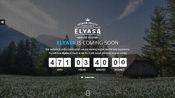Elyasa - Responsive Coming Soon WordPress Plugin