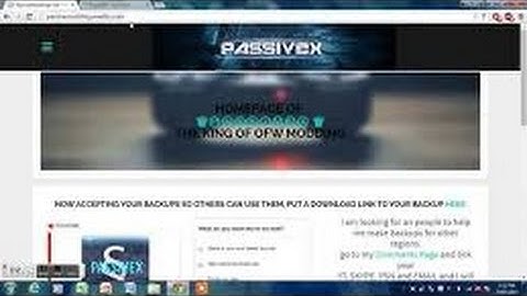 PassiveModdings Website Free Modded OFM Backups !!!!