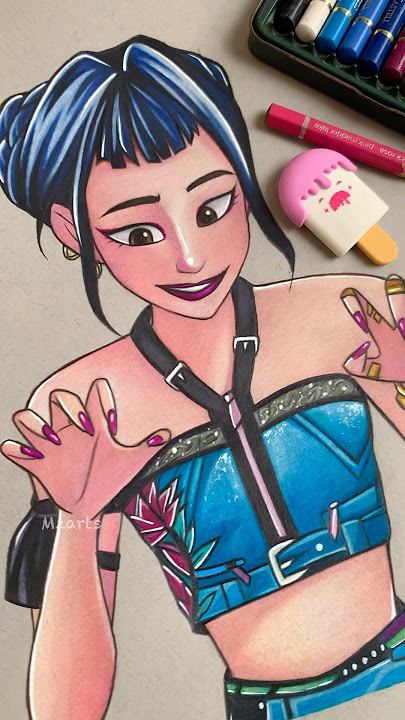 Zoey final part-2 #zoey #kpopdemonhunters #huntrix #sajaboys #drawing #art #drawingshorts #draw