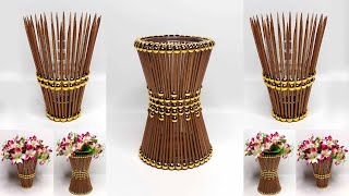 2 Flower Vase with Bamboo Sticks | 2 Ide Kreatif Vas Bunga dari Tusuk Sate