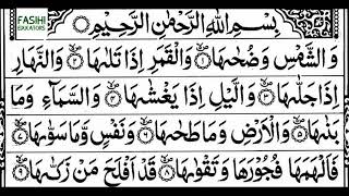 Surah Ash-Shams 91 |By Shirazad Taher-Best Recitation or Tilawat -Fasihi Educators-سورة الشمس