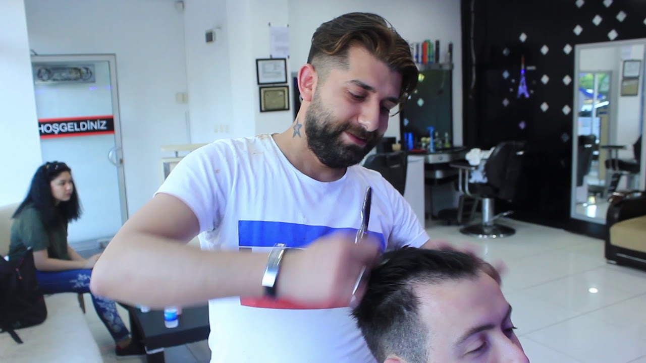 ASMR Turkish Barber Haircut and Hair Care 17 YouTube