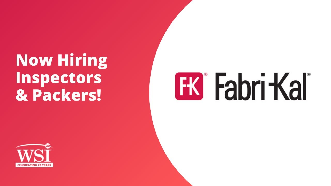 Now Hiring Inspector/Packers!