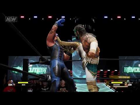 aew fight forever | ladder match | dustin rhodes vs luchasaurus (cpu vs cpu)