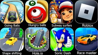 Going Balls,Hungry balls,Subway surfers,Race master,Sonic Dash,Hole.io,Shape shifting,Roblox. screenshot 5