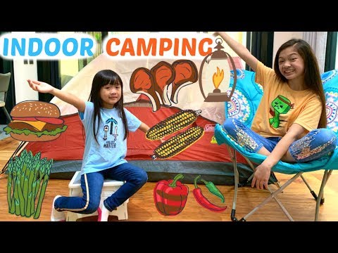 INDOOR CAMPING Challenge for 24 hours 