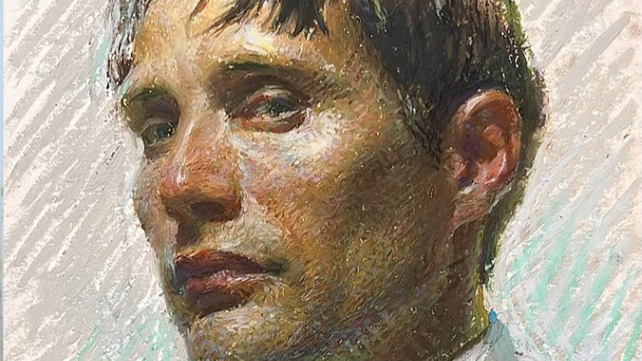 Portrait painting demonstration #Oilpastels