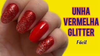 Featured image of post Unhas Vermelhas Com Glitter Amo fazer combina es com dourado