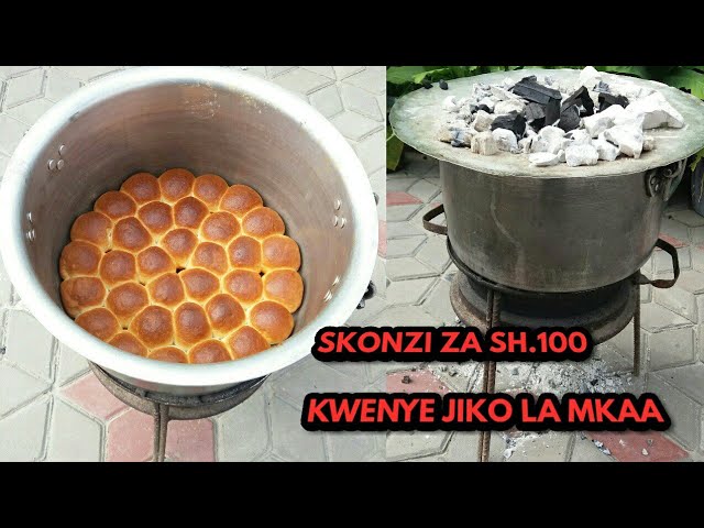 NJIA RAHISI YA KUPIKA SKONZI ZA SH.100 KWENYE  JIKO LA MKAA//BIASHARA YA SKONZI ZA SH.100 class=