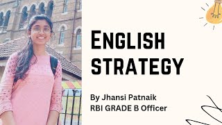 English Strategy || RBI Grade B || Jhansi Patnaik || AIR 44