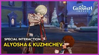 Alyosha Special Interaction with Blacksmith Kuzmichev | Genshin Impact 7.0 Snezhnaya