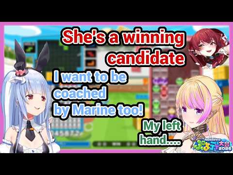 Marine Brings Her Champion AkiRose to Face Pekora in Puyo Puyo Tetris Like a Proud Mother!!