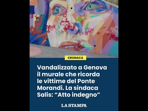Video Vandalizzato a GENOVA il murale per le vittime del MORANDI