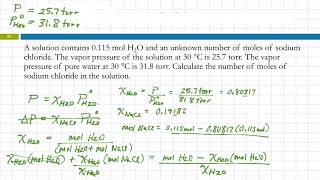 13.7 Colligative Properties of Strong Electrolyte Solutions