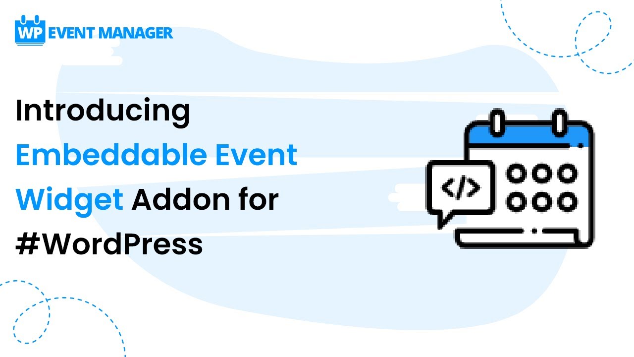 Introducing Embeddable Event Widget Addon for #WordPress - YouTube