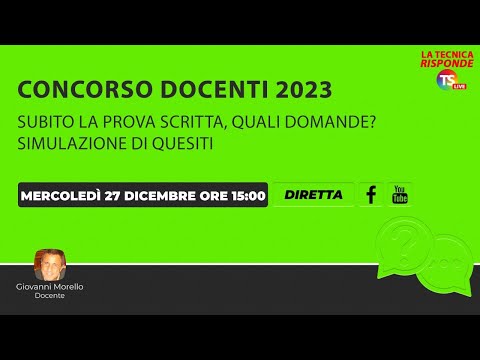 Concorso docenti 2023, subito la prova scritta, quali domande? Simulazione di quesiti