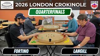 London Crokinole Championship 2026 Quarterfinals Fortino VS Langill @TraceyBoards