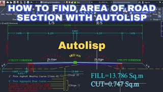 How to find Area of  Road Section with Autolisp ||