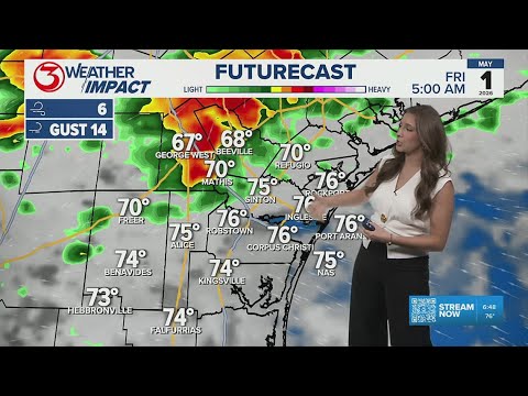 A few storms possible tonight, better chance Friday - YouTube
