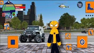 Amazing Flying Stickman Rope Hero Spider Rope Hero - Android GamePlay screenshot 3