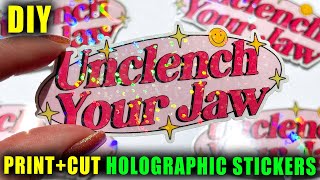 HOW TO PRINT & CUT HOLOGRAPHIC STICKERS USING SISER JULIET || Lucykiins