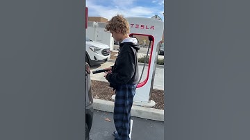 UNUSUAL New Split Tesla Supercharger Install at Valencia CA